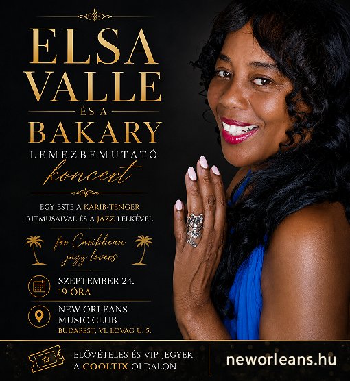 Egy újabb remek este a New Orleans Music Clubban: Elsa Valle & Bakary Trio - SZEPT. 24. csütörtök este!