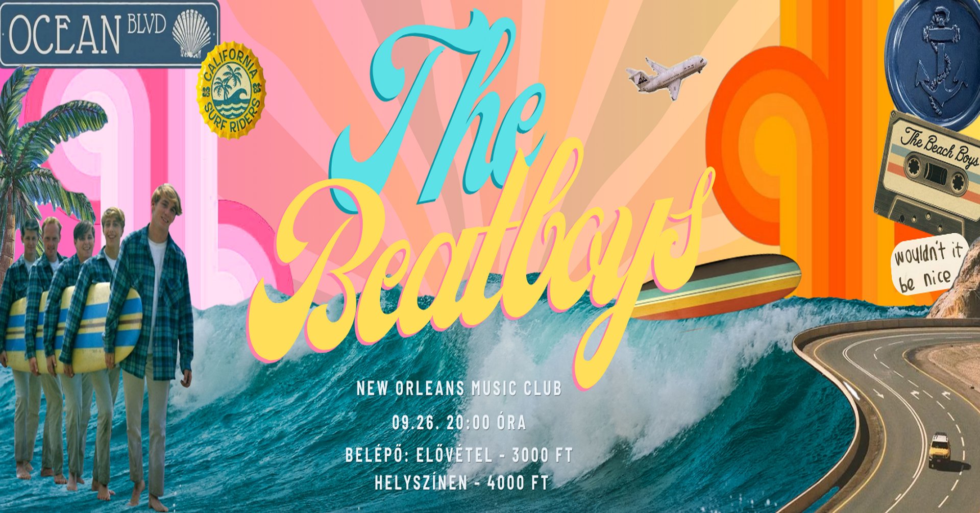 Egy újabb remek este a New Orleans Music Clubban: THE BEATBOYS - SZEPT. 26. szombat este!